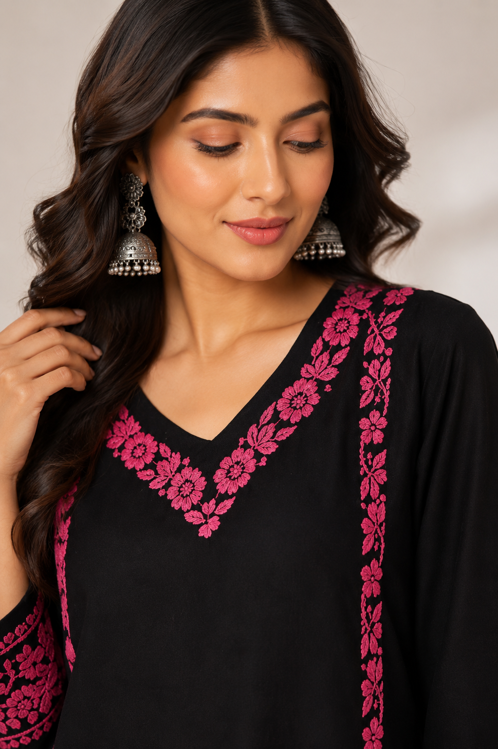 Aayat Rayon Straight Chikankari Kurti