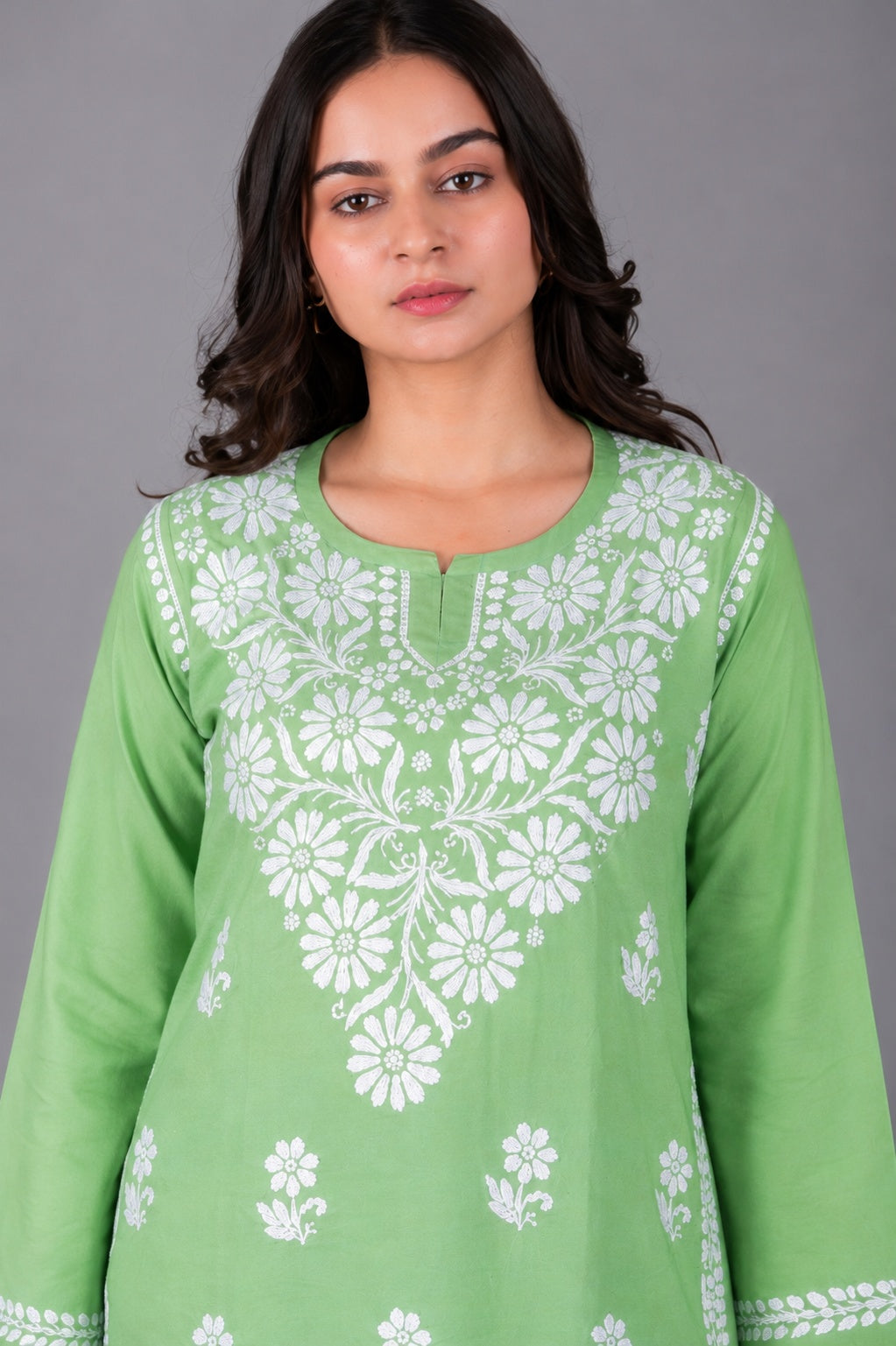 Meher Rayon Short Chikankari Kurti