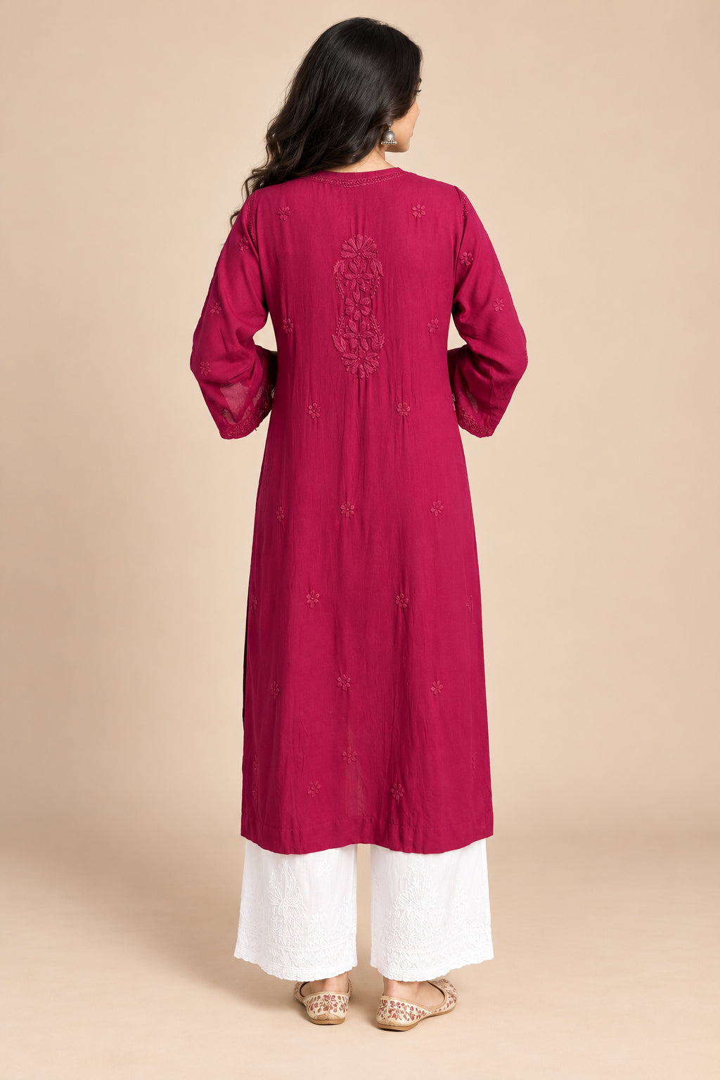 Aayat Rayon Long Chikankari Kurti