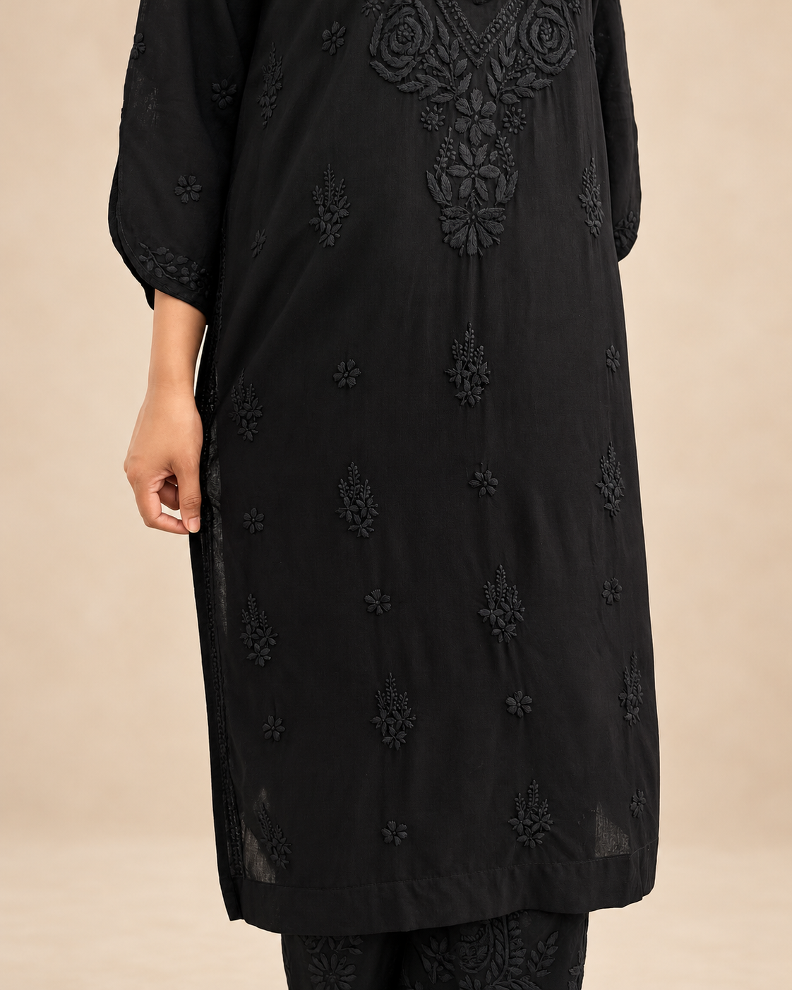 Aayat Rayon Long Chikankari Kurti