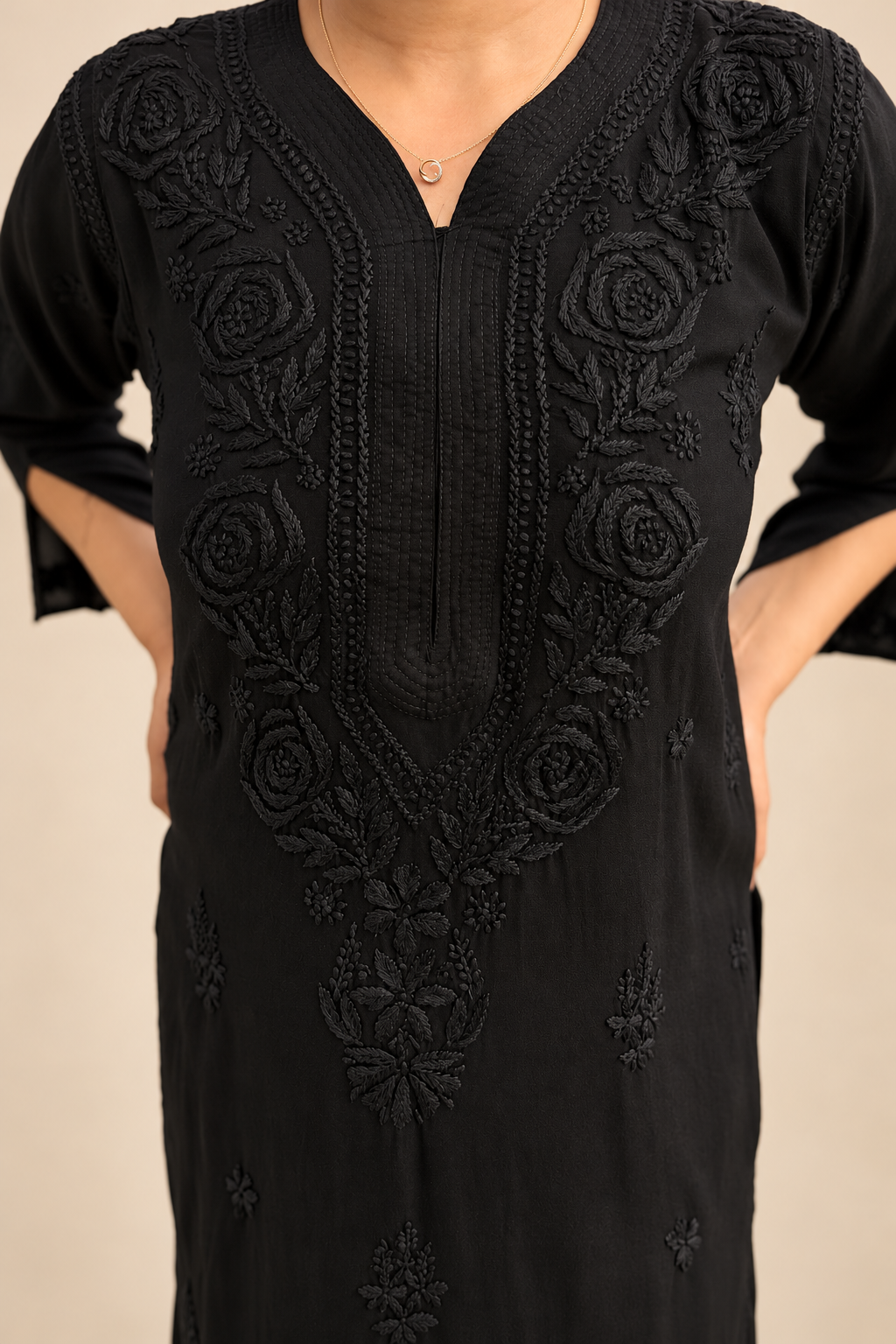 Aayat Rayon Long Chikankari Kurti
