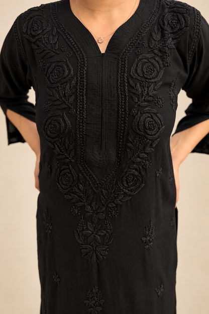 Aayat Rayon Long Chikankari Kurti