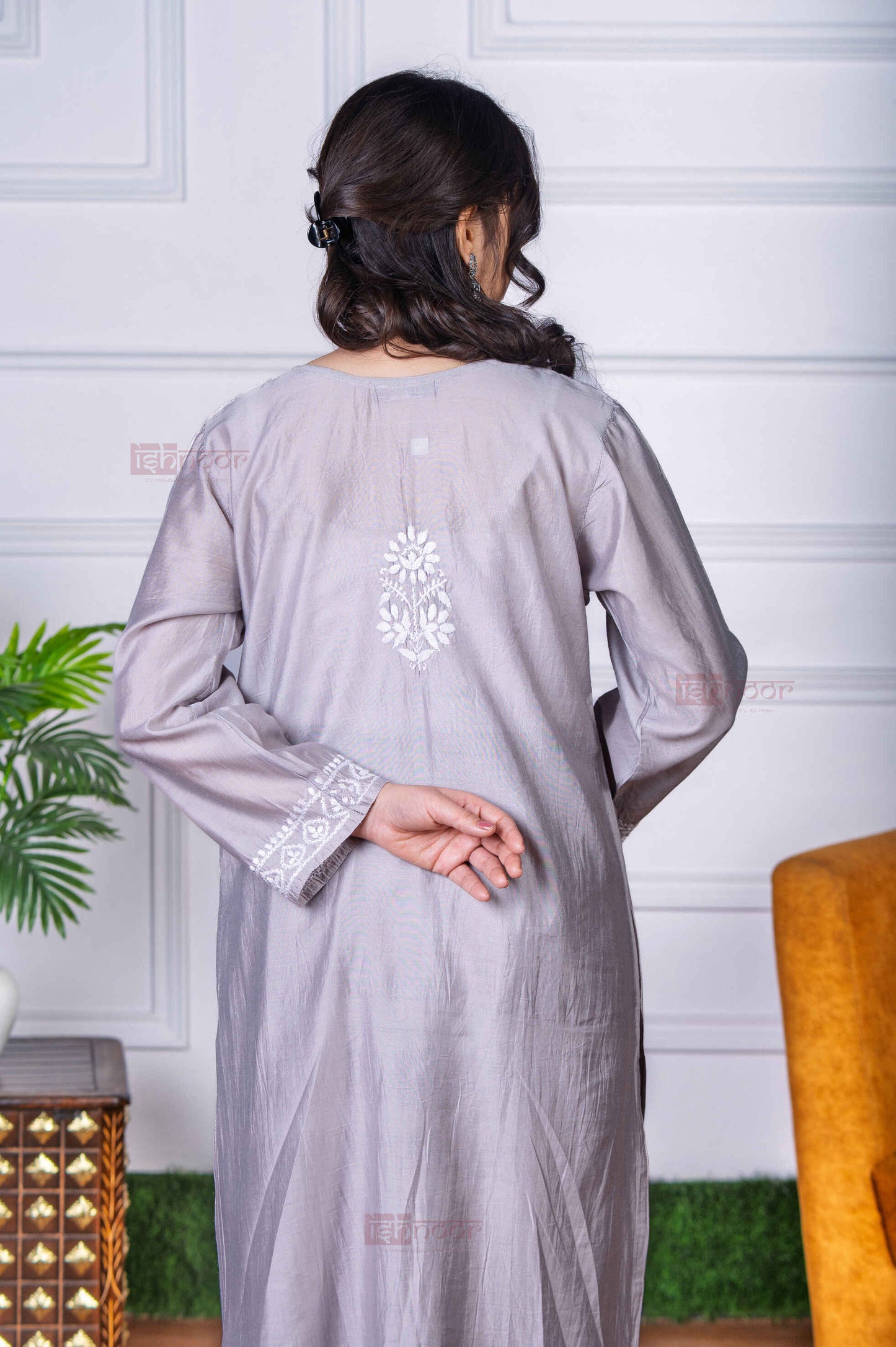 Aayat Premium Chanderi Chikankari Kurta Set