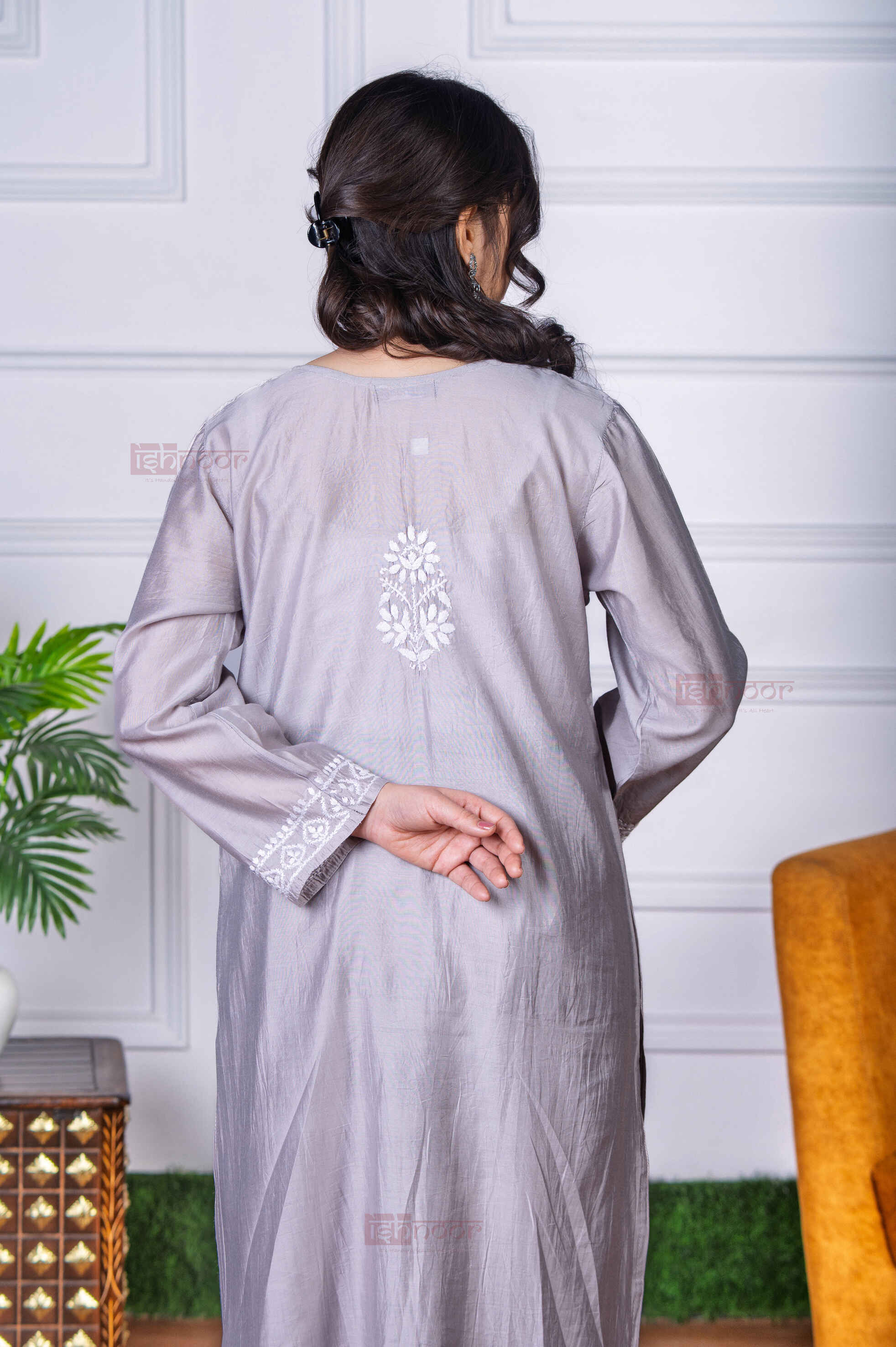 Aayat Premium Chanderi Chikankari Kurta Set