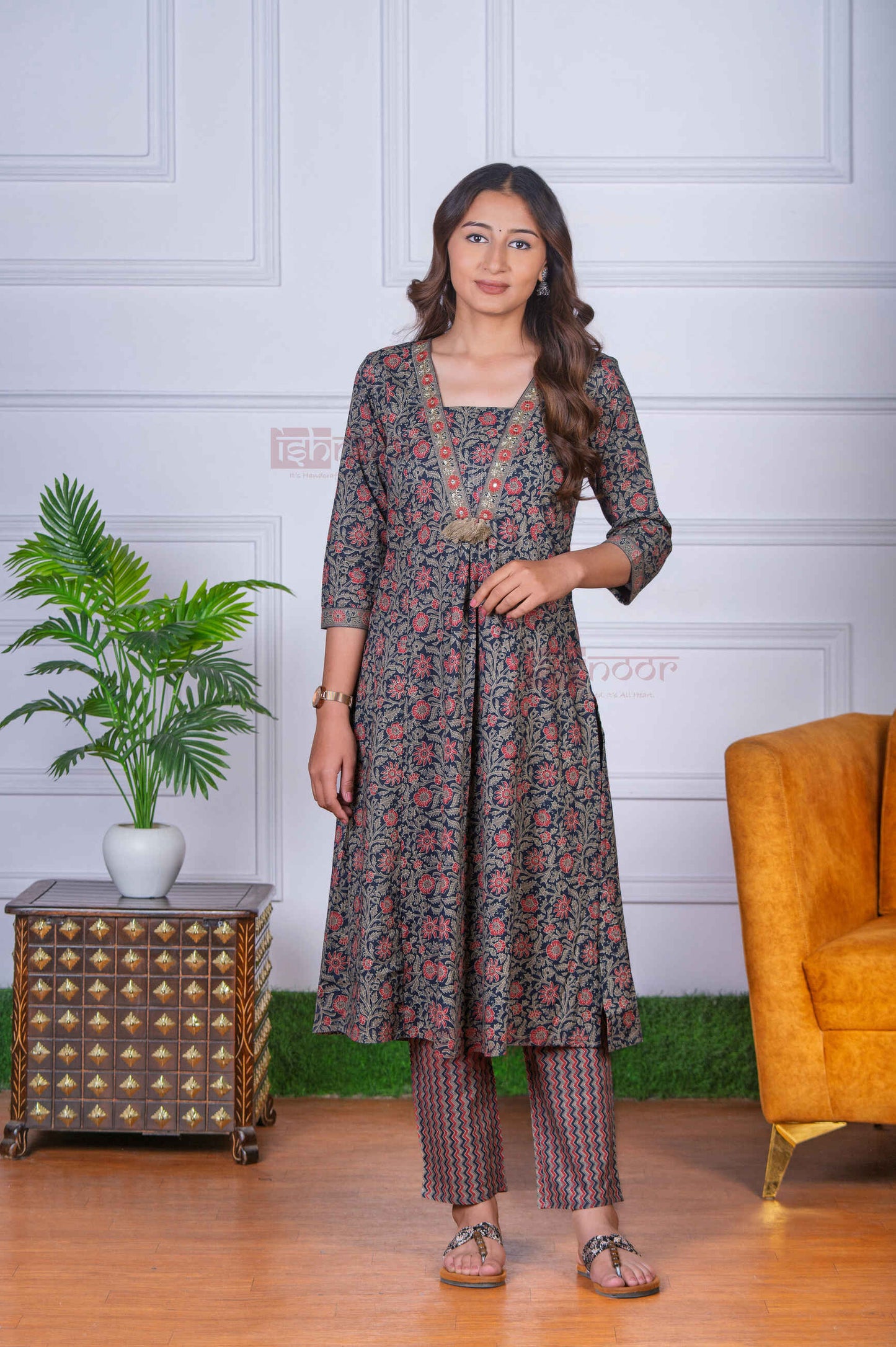 Saanjh 3 Piece Stitched Suit Set with Dupatta 6 - deep-red