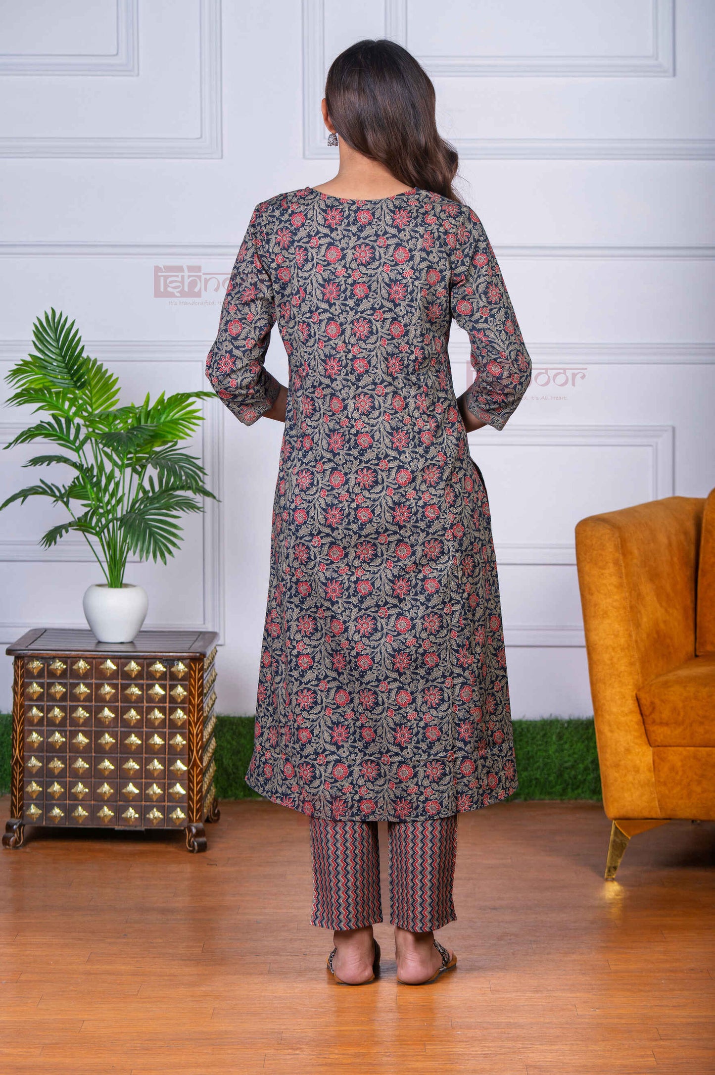 Saanjh 3 Piece Stitched Suit Set with Dupatta 6 - deep-red