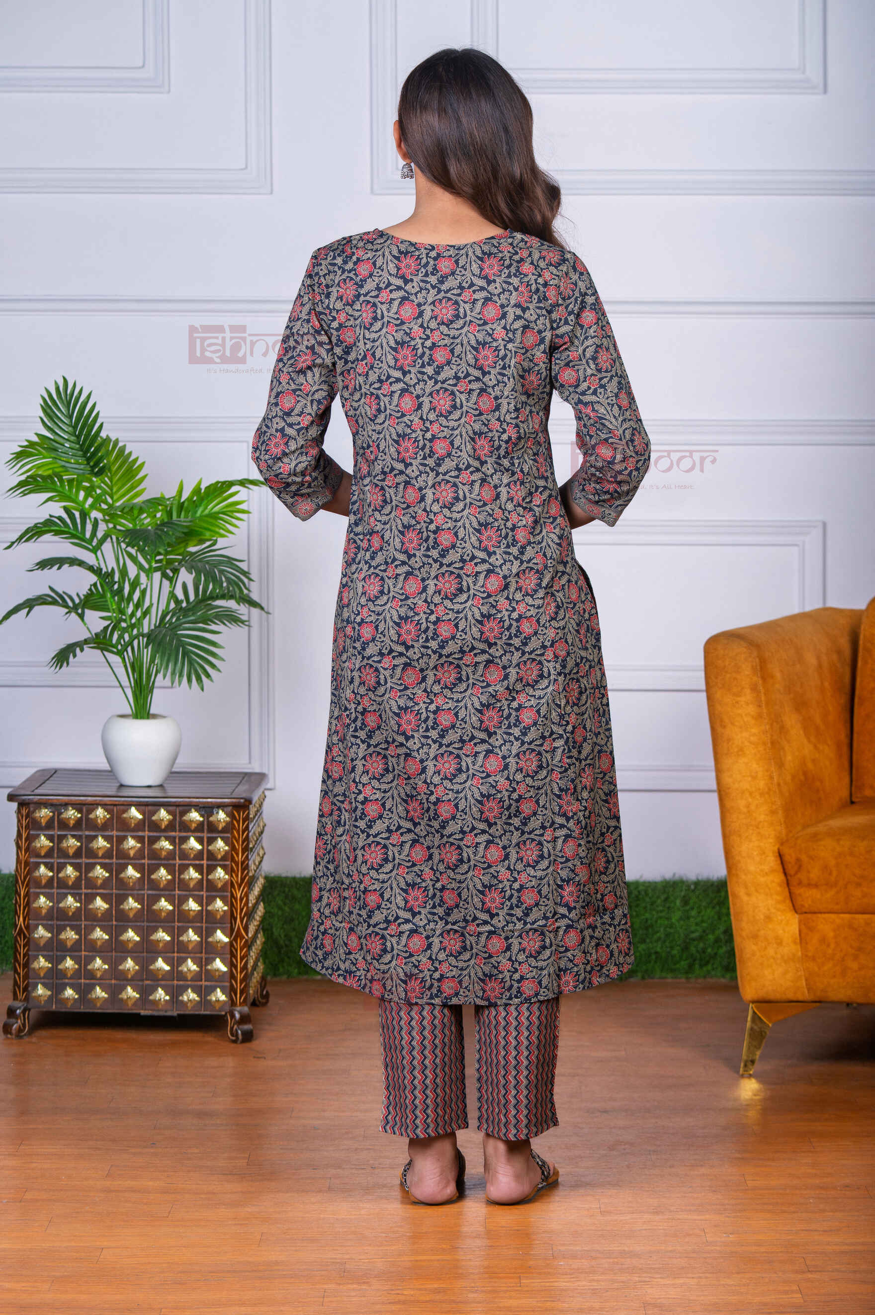 Saanjh 3 Piece Stitched Suit Set with Dupatta 6 - deep-red
