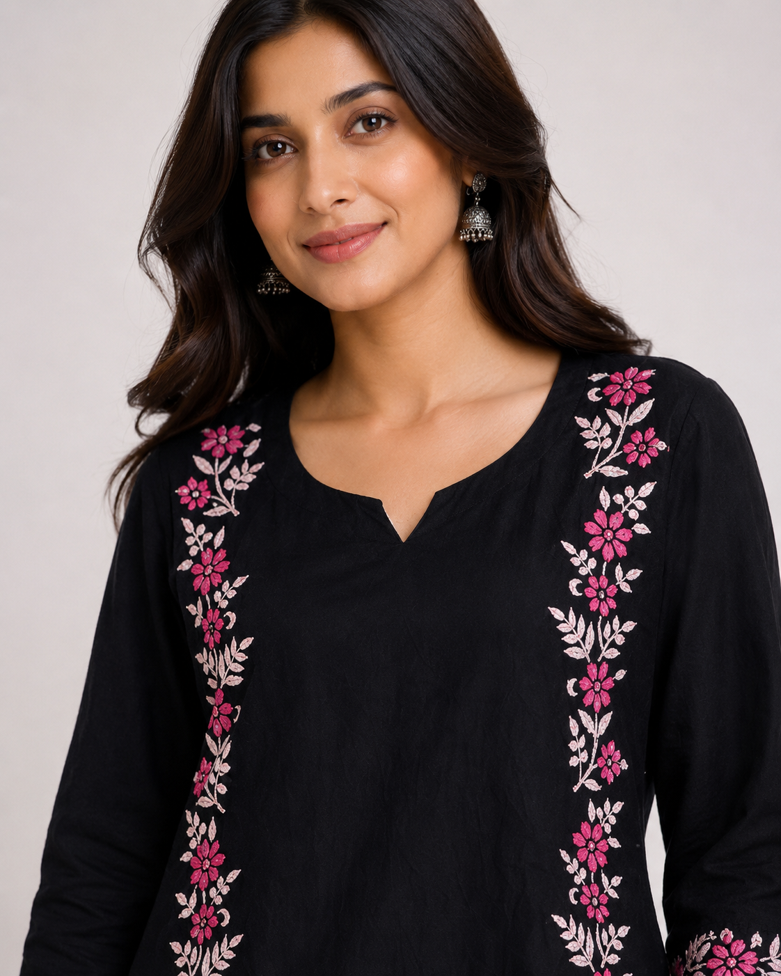 Aayat Modal Multi Colour Long Chikankari Kurti