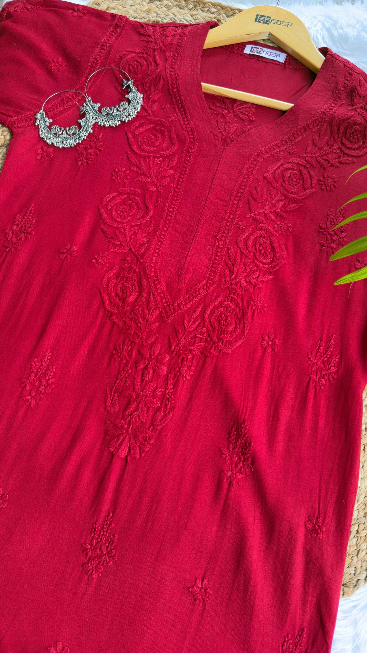 Aayat Rayon Long Chikankari Kurti