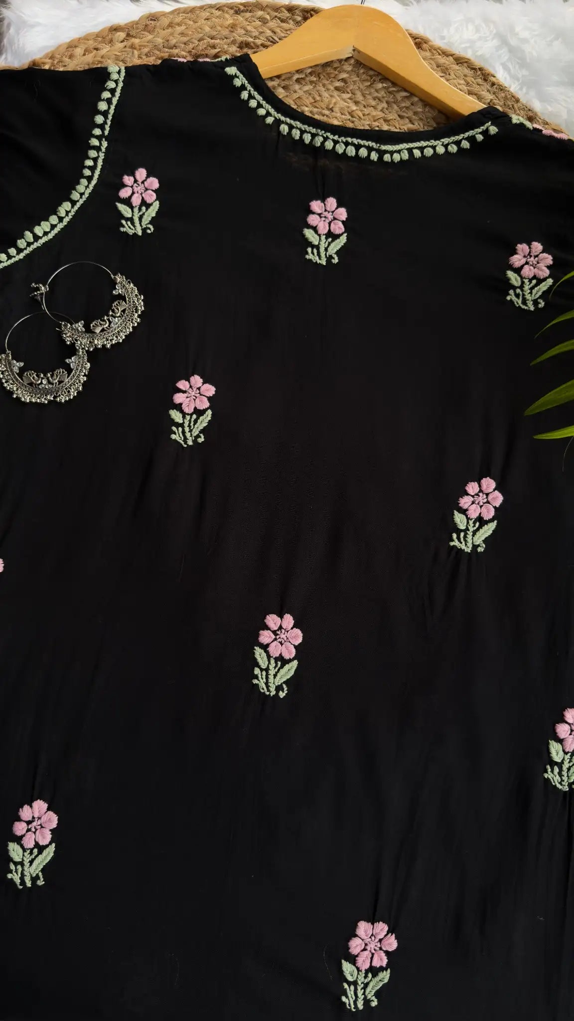 Aayat Premium Rayon Straight Chikankari Kurti