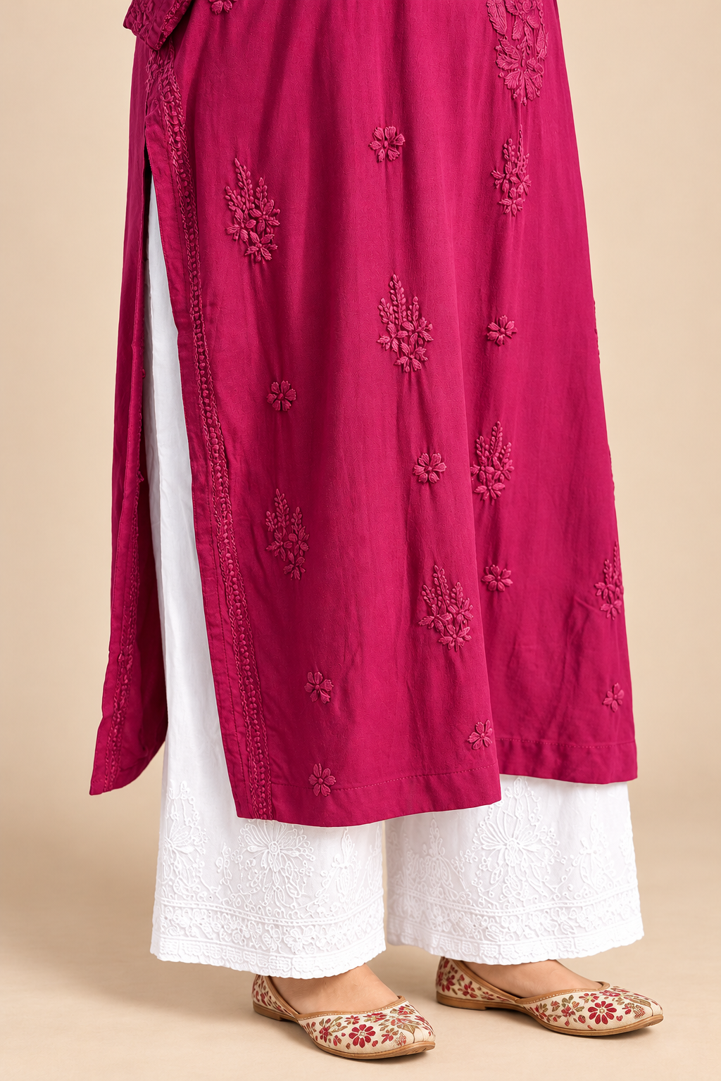 Aayat Rayon Long Chikankari Kurti