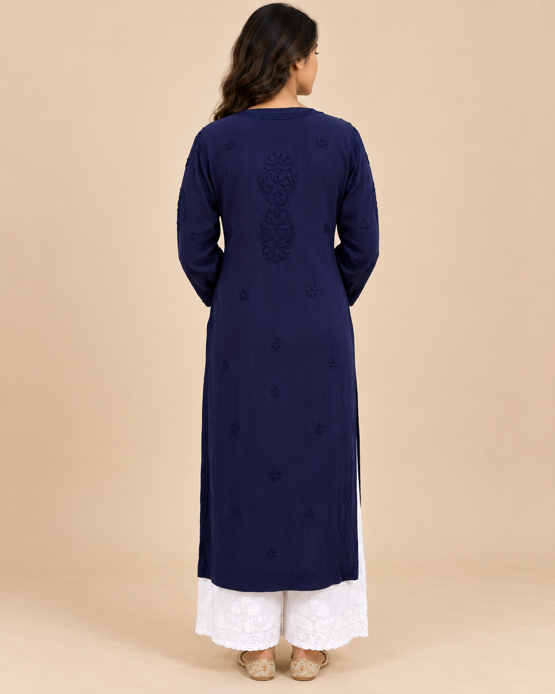 Aayat Rayon Long Chikankari Kurti