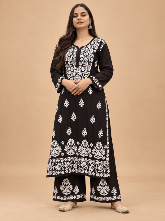 Falak Modal Chikankari Kurta Plazzo Set