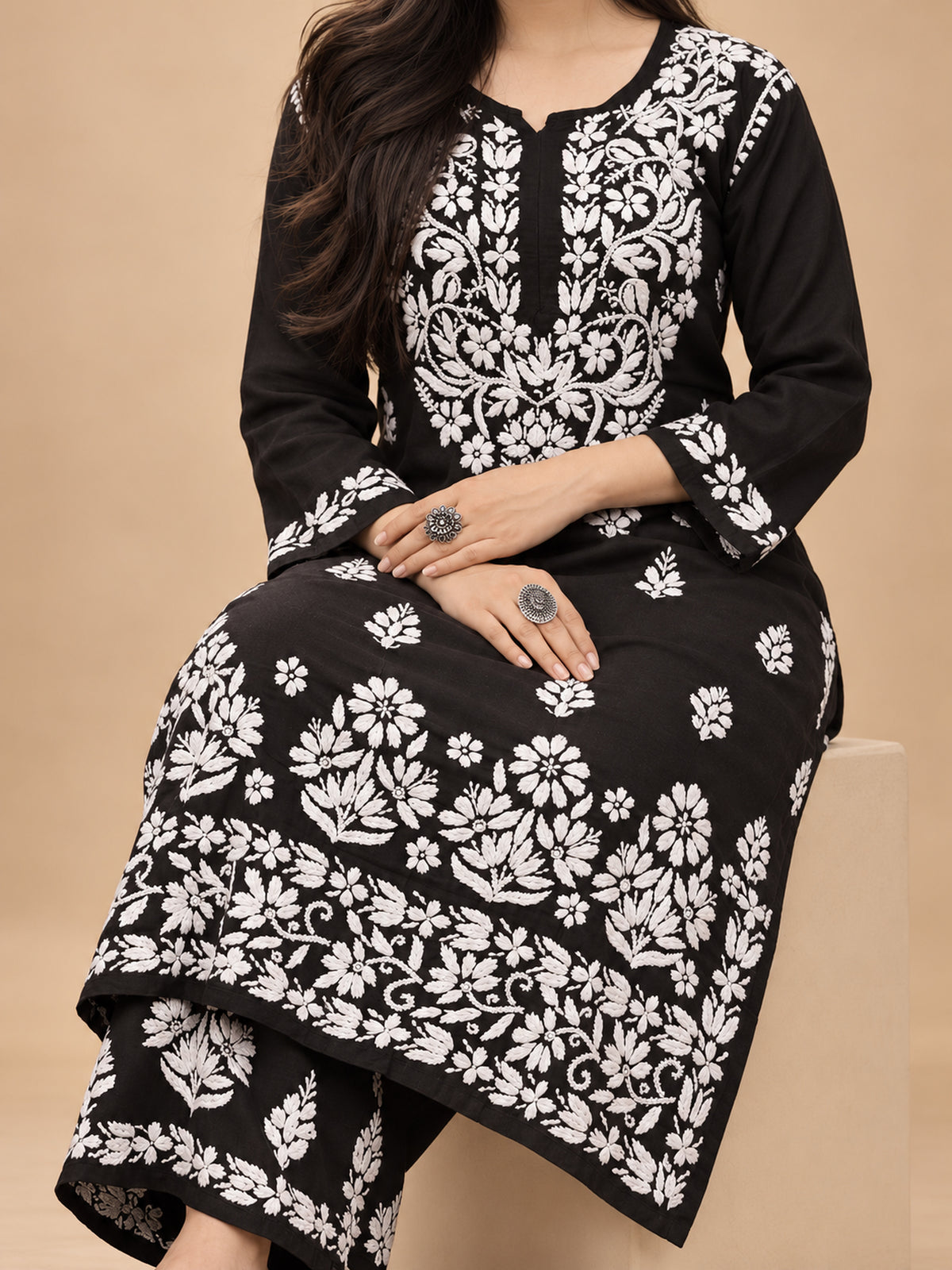 Falak Modal Chikankari Kurta Plazzo Set